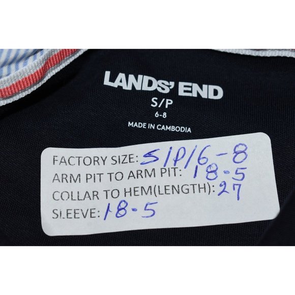 Lands' End Women's PS Petite 3/4 Sleeve Button Up Top, NwoT Y425AFA - Picture 5 of 6